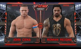 John Cena vs Roman Reigns  - Dream match - Raw-WWE-2K17-Gameplay