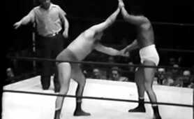 Donn Lewin vs Leo Garibaldi 1950's wrestling match from California